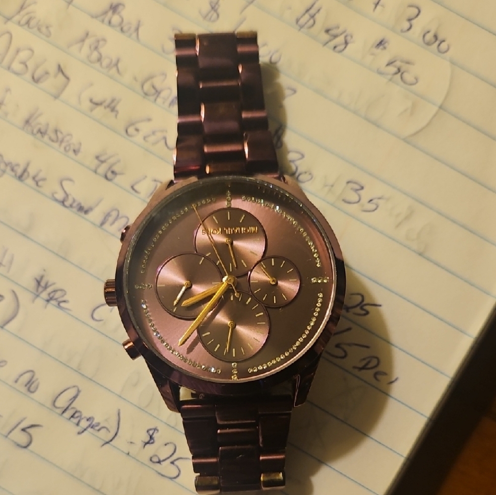 Michael Kors Purple Chronograph Watch